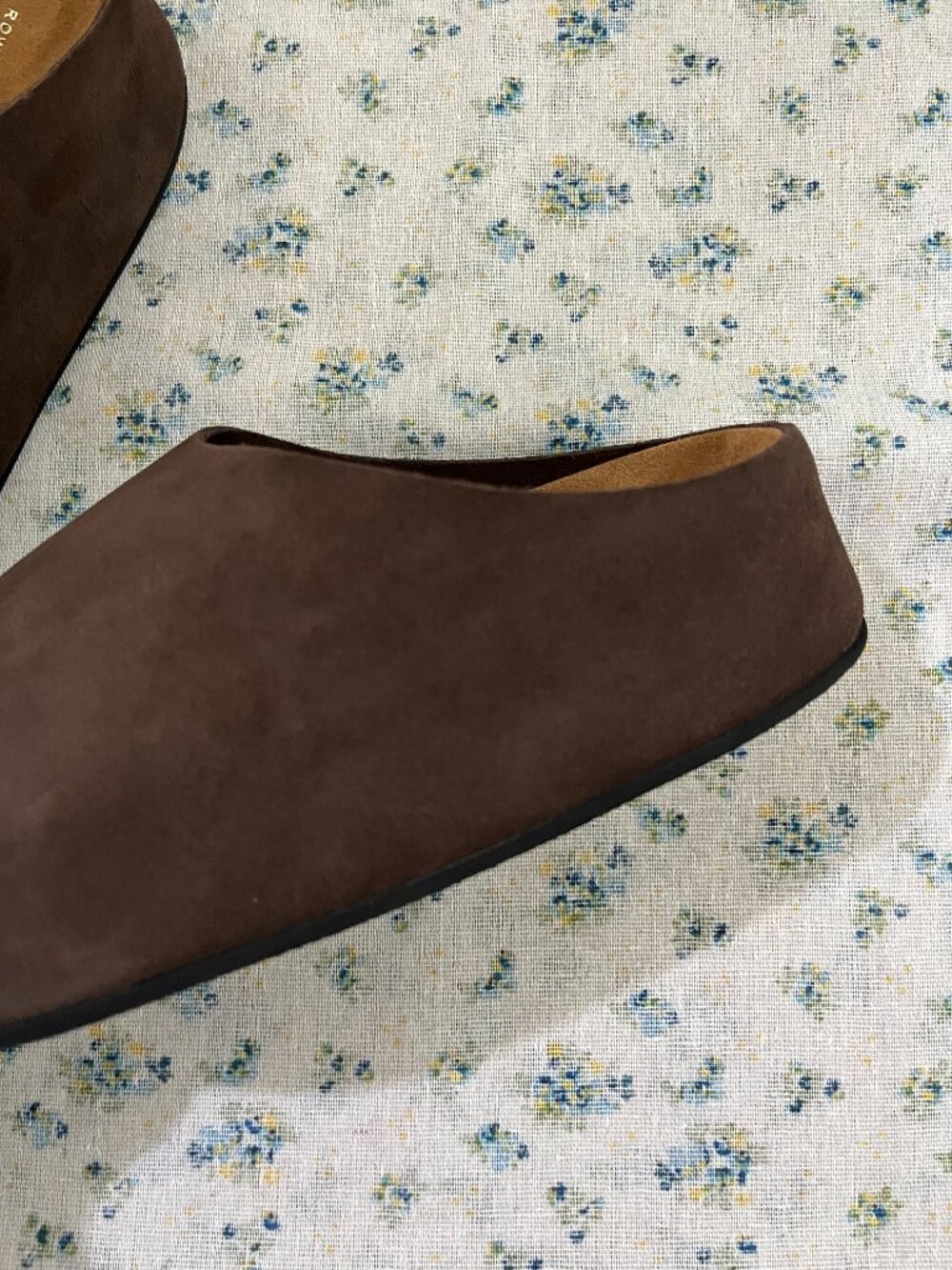 The Row Hugo Suede Mules Brown - Picture 6 of 9